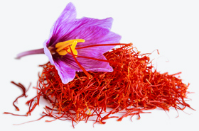 The stigmas of the saffron flower